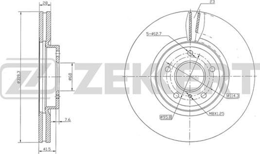 Zekkert BS-5315 - Kočioni disk www.molydon.hr