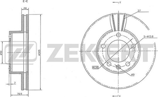 Zekkert BS-5311 - Kočioni disk www.molydon.hr