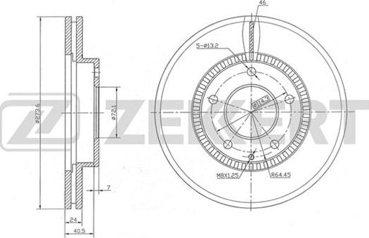 Zekkert BS-5313 - Kočioni disk www.molydon.hr