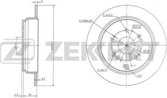 Zekkert BS-5386 - Kočioni disk www.molydon.hr