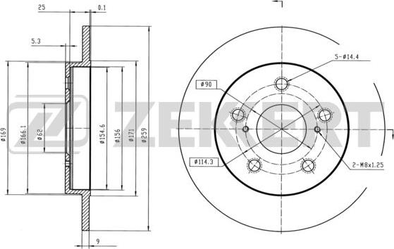 Zekkert BS-5380 - Kočioni disk www.molydon.hr