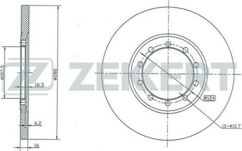 Zekkert BS-5330 - Kočioni disk www.molydon.hr