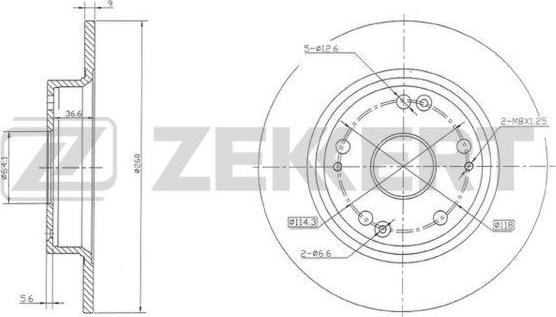 Zekkert BS-5338 - Kočioni disk www.molydon.hr