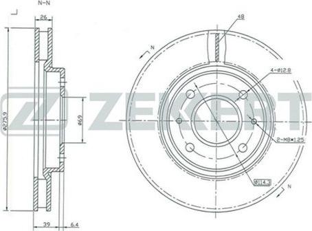 Zekkert BS-5332 - Kočioni disk www.molydon.hr