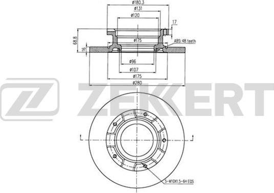 Zekkert BS-5329BZ - Kočioni disk www.molydon.hr