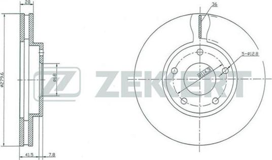 Zekkert BS-5325 - Kočioni disk www.molydon.hr