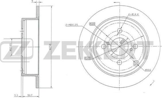 Zekkert BS-5378 - Kočioni disk www.molydon.hr