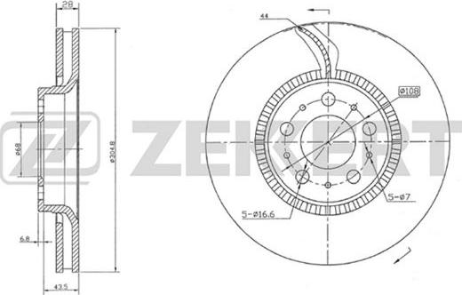 Zekkert BS-5299 - Kočioni disk www.molydon.hr