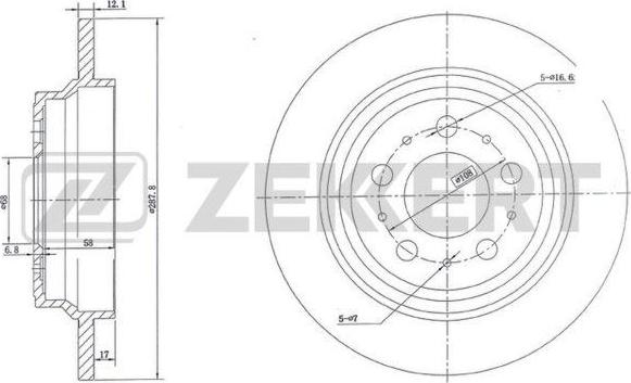 Zekkert BS-5298 - Kočioni disk www.molydon.hr