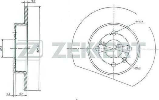 Zekkert BS-5293 - Kočioni disk www.molydon.hr