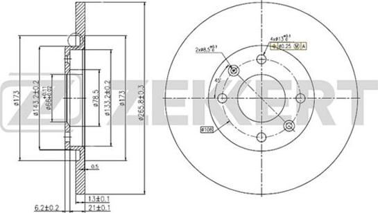 Zekkert BS-5249 - Kočioni disk www.molydon.hr