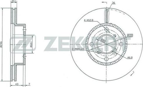 Zekkert BS-5241 - Kočioni disk www.molydon.hr