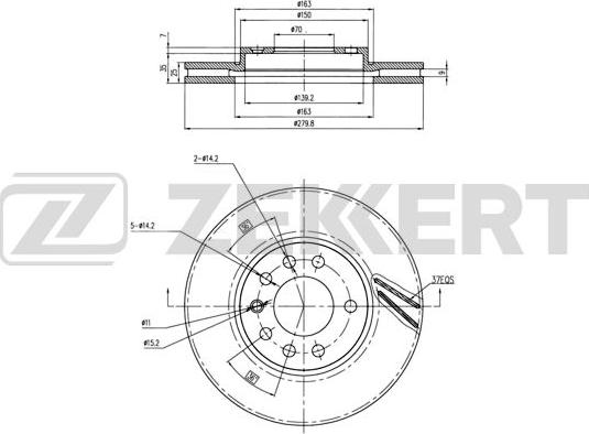 Zekkert BS-5247B - Kočioni disk www.molydon.hr