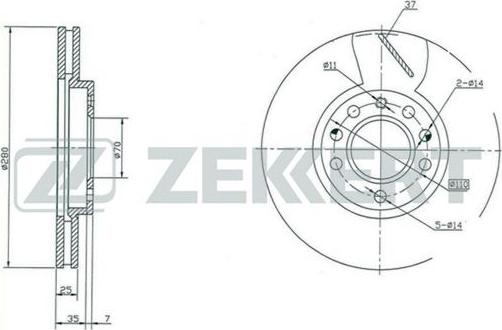 Zekkert BS-5247 - Kočioni disk www.molydon.hr