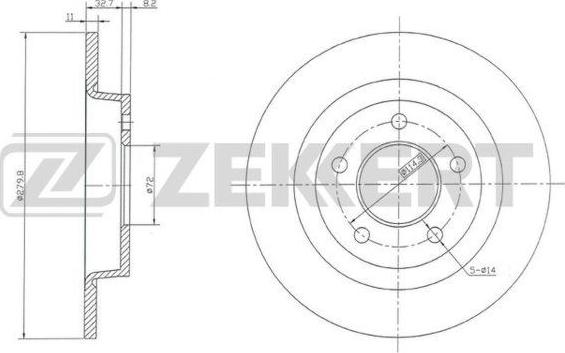 Zekkert BS-5254 - Kočioni disk www.molydon.hr