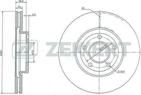 Zekkert BS-5253 - Kočioni disk www.molydon.hr