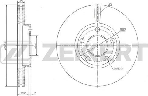 Zekkert BS-5257 - Kočioni disk www.molydon.hr