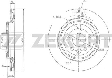 Zekkert BS-5264 - Kočioni disk www.molydon.hr