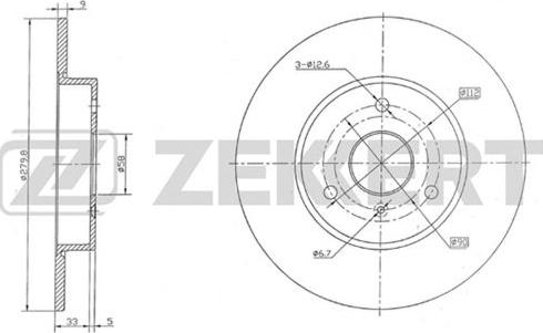 Zekkert BS-5266 - Kočioni disk www.molydon.hr