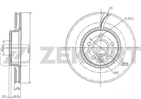 Zekkert BS-5263 - Kočioni disk www.molydon.hr