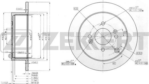 Zekkert BS-5262 - Kočioni disk www.molydon.hr