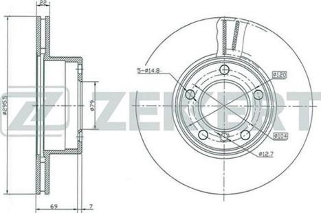 Zekkert BS-5209 - Kočioni disk www.molydon.hr