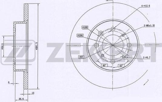 Zekkert BS-5204 - Kočioni disk www.molydon.hr