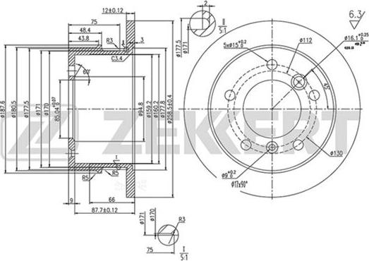 Zekkert BS-5200 - Kočioni disk www.molydon.hr