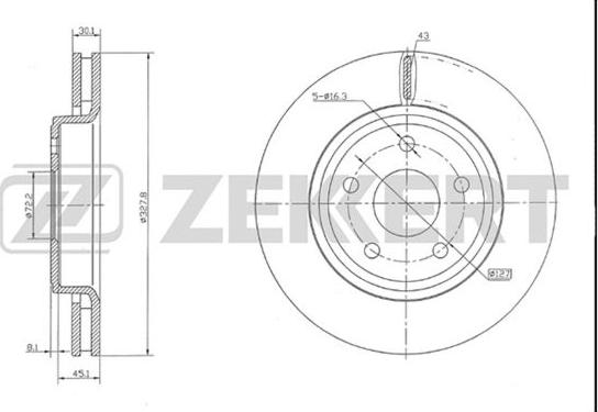 Zekkert BS-5203 - Kočioni disk www.molydon.hr