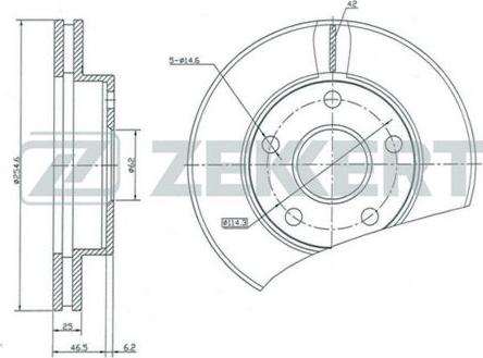 Zekkert BS-5219 - Kočioni disk www.molydon.hr