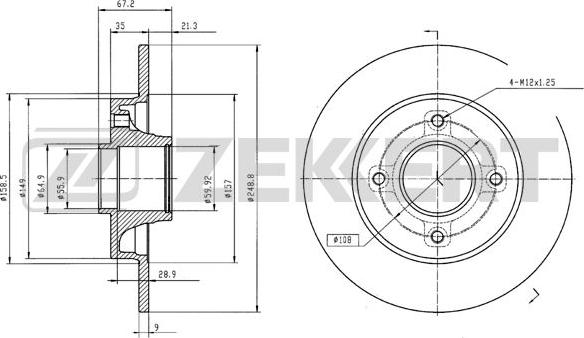 Zekkert BS-5216BZ - Kočioni disk www.molydon.hr