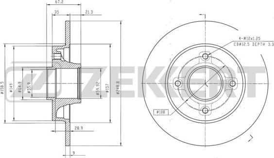 Zekkert BS-5216 - Kočioni disk www.molydon.hr