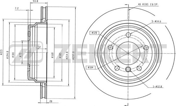 Zekkert BS-5210B - Kočioni disk www.molydon.hr