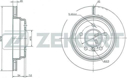 Zekkert BS-5210 - Kočioni disk www.molydon.hr