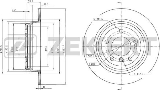 Zekkert BS-5211 - Kočioni disk www.molydon.hr