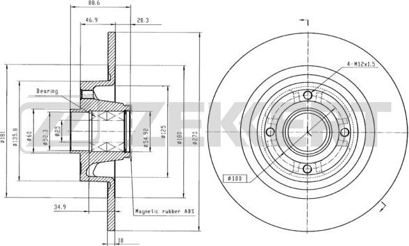 Zekkert BS-5213BZ - Kočioni disk www.molydon.hr