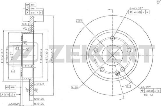 Zekkert BS-5286 - Kočioni disk www.molydon.hr