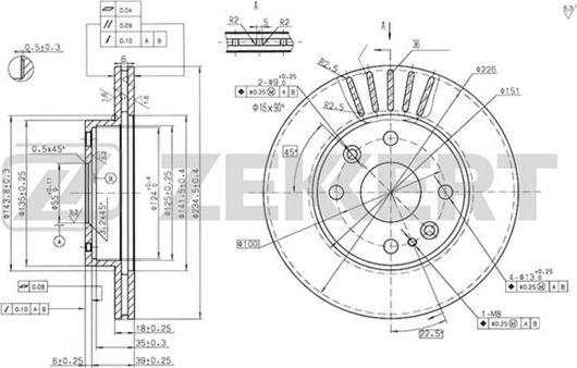 Zekkert BS-5280 - Kočioni disk www.molydon.hr