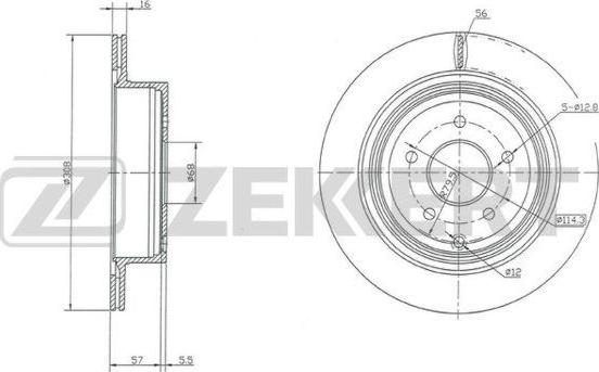 Zekkert BS-5287 - Kočioni disk www.molydon.hr