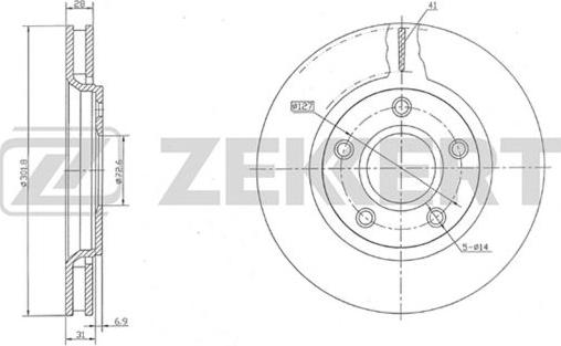 Zekkert BS-5234 - Kočioni disk www.molydon.hr