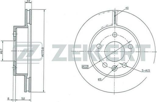 Zekkert BS-5238 - Kočioni disk www.molydon.hr