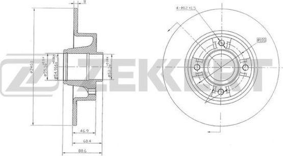 Zekkert BS-5232 - Kočioni disk www.molydon.hr