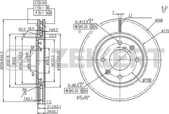 Zekkert BS-5229 - Kočioni disk www.molydon.hr