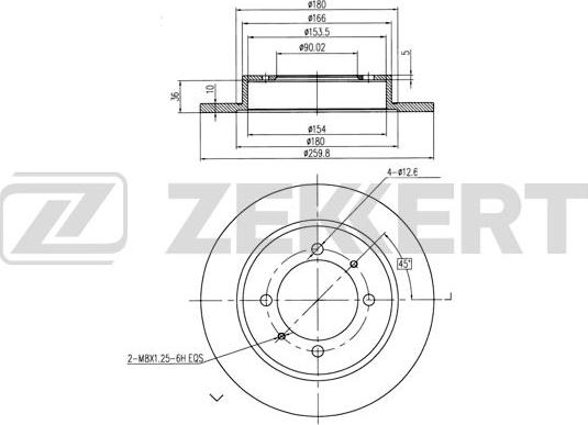 Zekkert BS-5225B - Kočioni disk www.molydon.hr