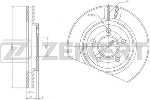 Zekkert BS-5220 - Kočioni disk www.molydon.hr