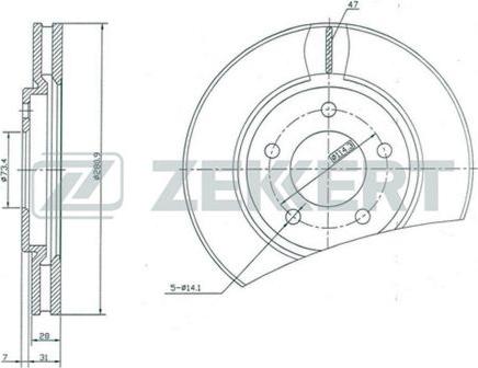 Zekkert BS-5221 - Kočioni disk www.molydon.hr