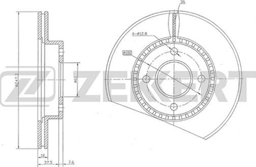 Zekkert BS-5227 - Kočioni disk www.molydon.hr