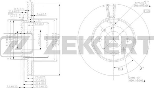 Zekkert BS-5276 - Kočioni disk www.molydon.hr