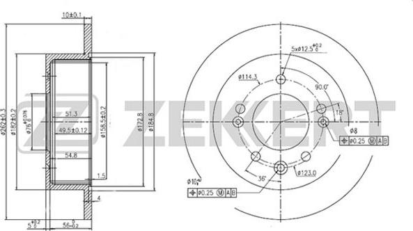 Zekkert BS-5271 - Kočioni disk www.molydon.hr