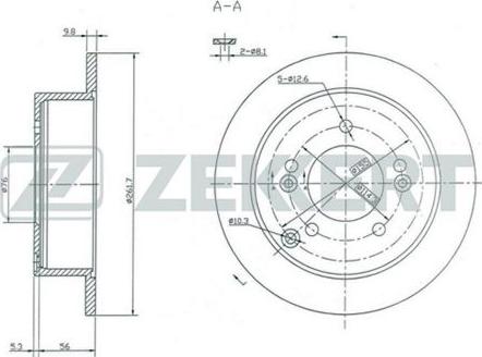 Zekkert BS-5273 - Kočioni disk www.molydon.hr